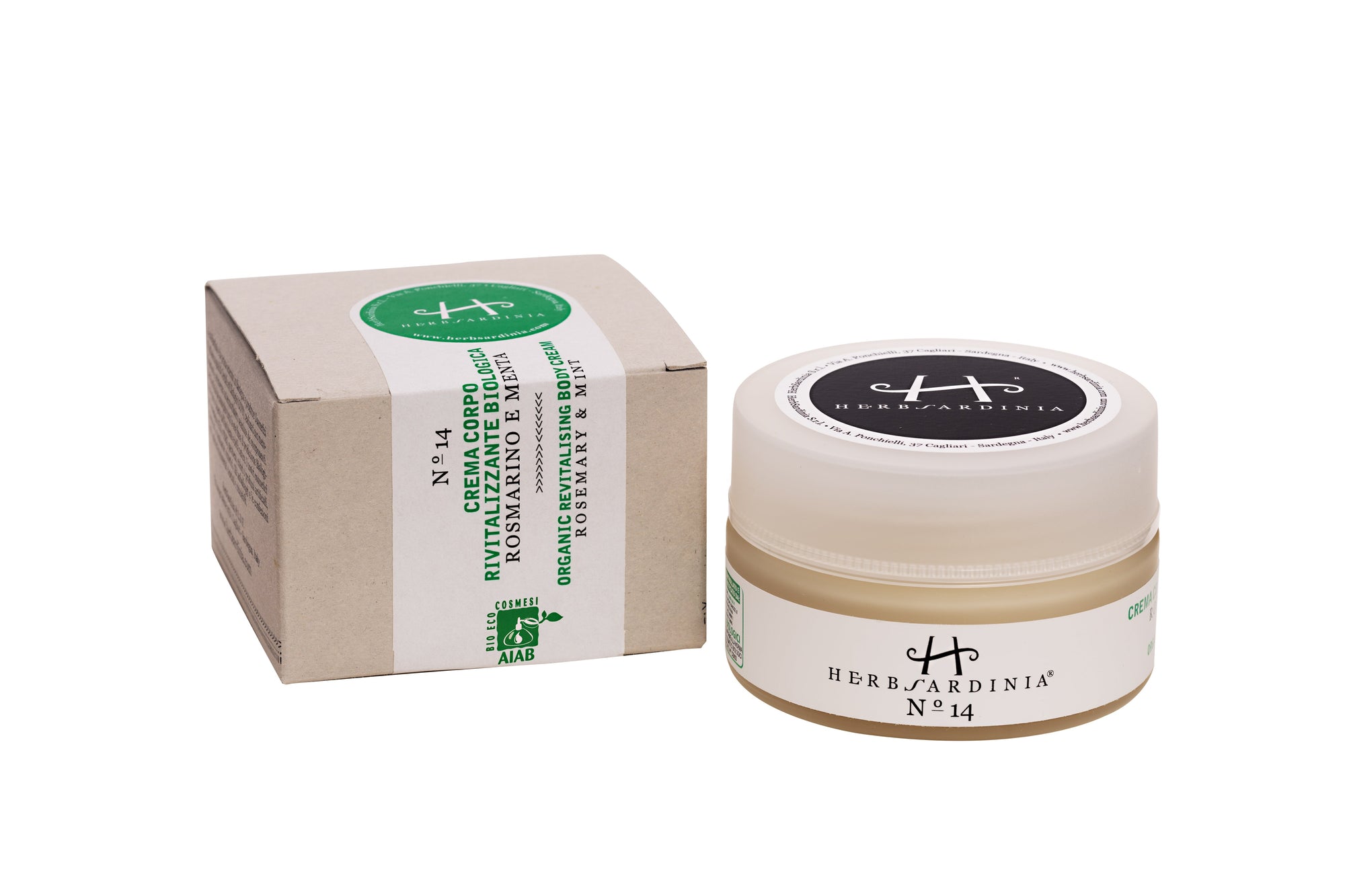HerbSardinia Organic Rosemary & Mint Revitalizing Body Cream 100 ml