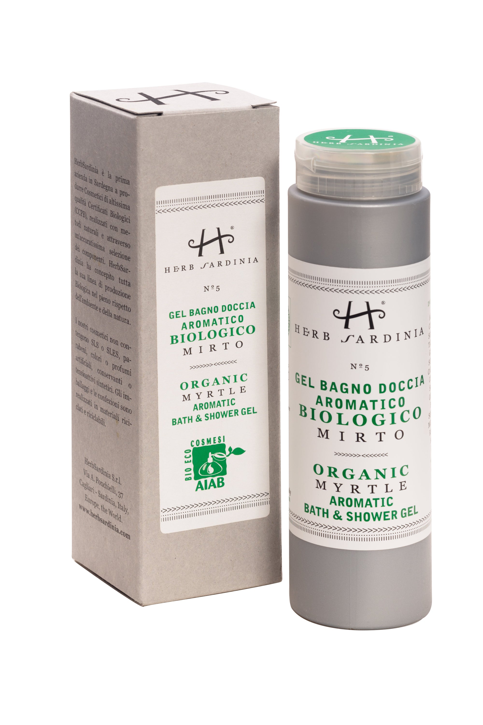 HerbSardinia | Certified Organic N°5 MYRTLE Bath & Shower Gel 200 ml
